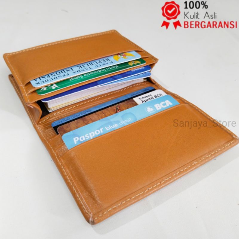 Dompet Kartu Kecil Pria Wanita ORIGINAL Kulit Asli Garut
