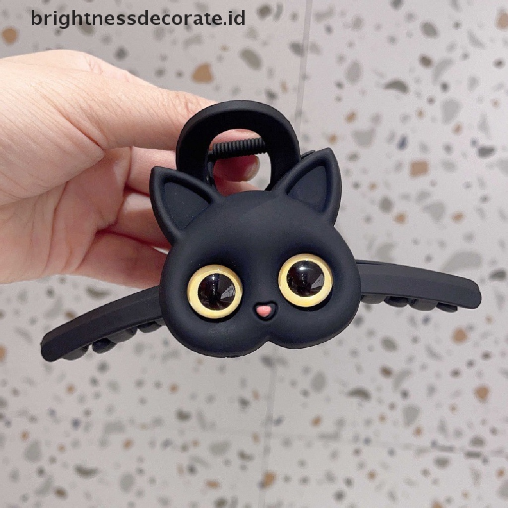 [Birth] New Cute Cat Acrylic Hair Claw Elegan Rambut Mandi Klip Ponytail Klip Hiasan Kepala [ID]