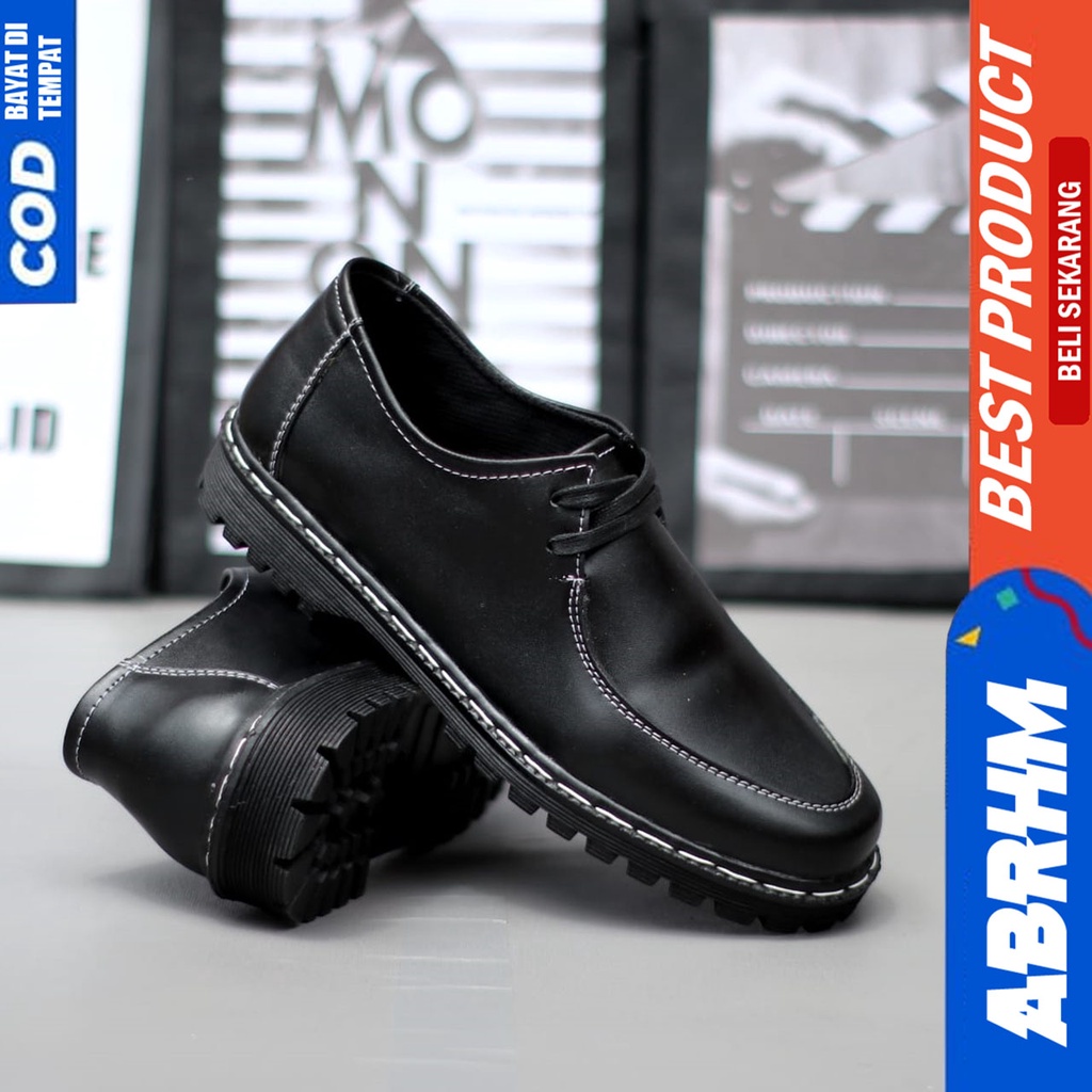 ABRHM Sepatu Penny Loafers Pria Docmart Formal Kerja Kantor Kuliah SMILE