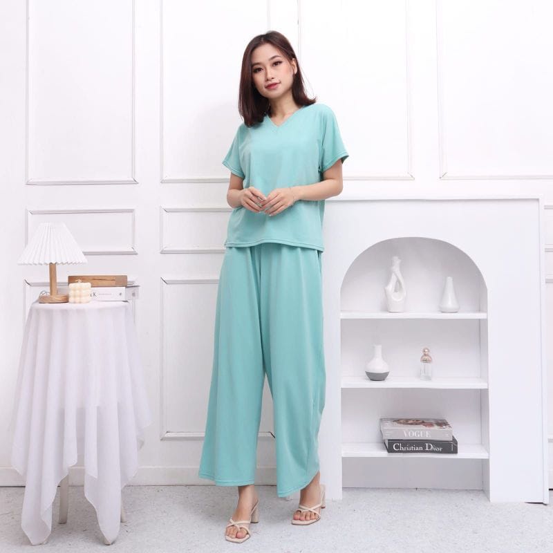 BAJU TIDUR SETELAN PANJANG ALL SIZE SPANDEK PREMIUM AMRO