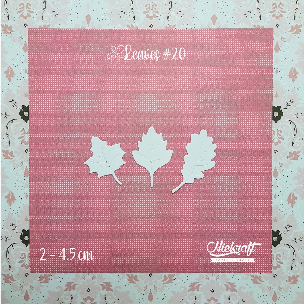 

LEAVES #20 - Hiasan Scrapbook Daun Kertas Swirl Ulir