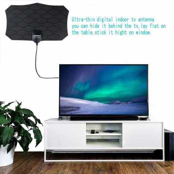 Antena TV Digital Indoor Dalam DVB-T2 25dB with Signal Booster / Antena TV Analog Digital Indoor Dalam Ruangan Rumah Super Jernih Sinyal Stabil Suara Jelas / Antena Penguat Sinyal TV Digital / Anten TV Tabung Digital Indoor Mini / Antena UHF VHF Indoor