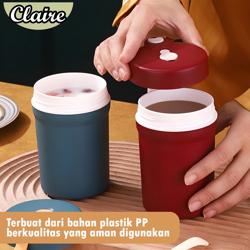 CANGKIR SUP SET FREE SENDOK / CANGKIR NGOPI SUSU SANTAI / CANGKIR MUNGIL ANTI TUMPAH