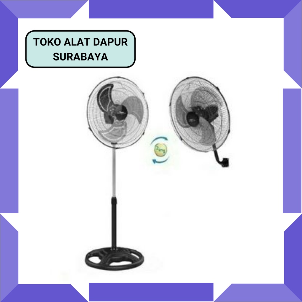 Maspion 2in1 PW 453 PW453 Kipas Angin Berdiri Dinding 18 inch (45 cm) Besi original (expedisi)