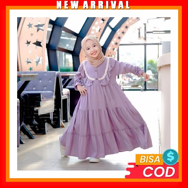 Cod Gamis Anak Kids Armey - Sakeena Teen Kids By Nia Rumaisha Bahan Cringkle Mix Ceruty Gamis Anak T