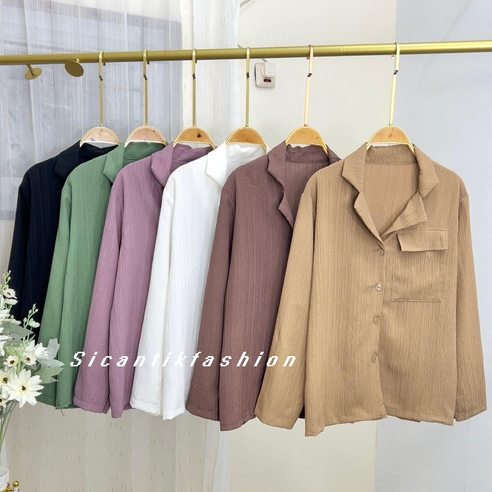 Kemeja Blouse Wanita Style Korea // Blouse Lady Crush