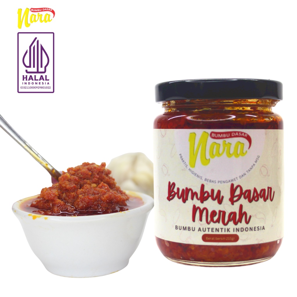 

Bumbu Dasar Merah 215 gram - RumahNara.id - Bumbu Masak Instan - Praktis, Higienis, No MSG, Bisa untuk MP-ASI, 100% HALAL