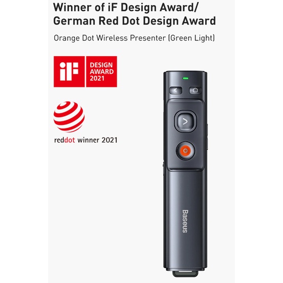 Pointer Baseus Pointer Laser Presentasi Rechargeable Red Green Laser Plugnplay