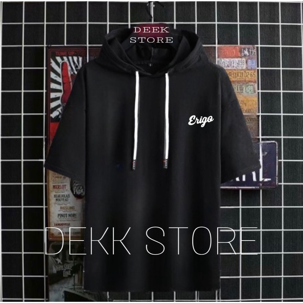 KAOS HOODIE PRIA LENGAN PENDEK/KAOS HOODIE KUPLOK PRIA/KAOS PRIA T-SHIRT TERLARIS/KAOS HOODIE T-SHIR