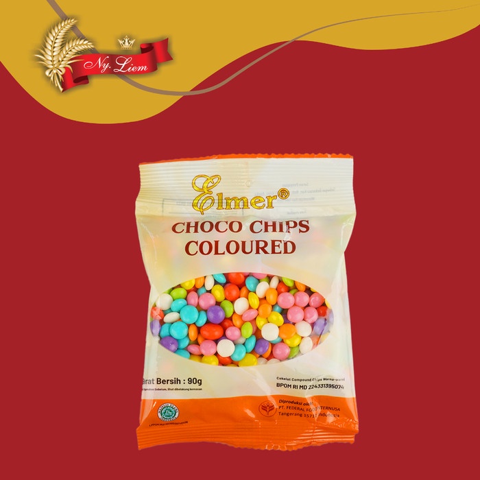 

ELMER Coloured Choco Chips / Cokelat / Chocolate SACHET 90 gram