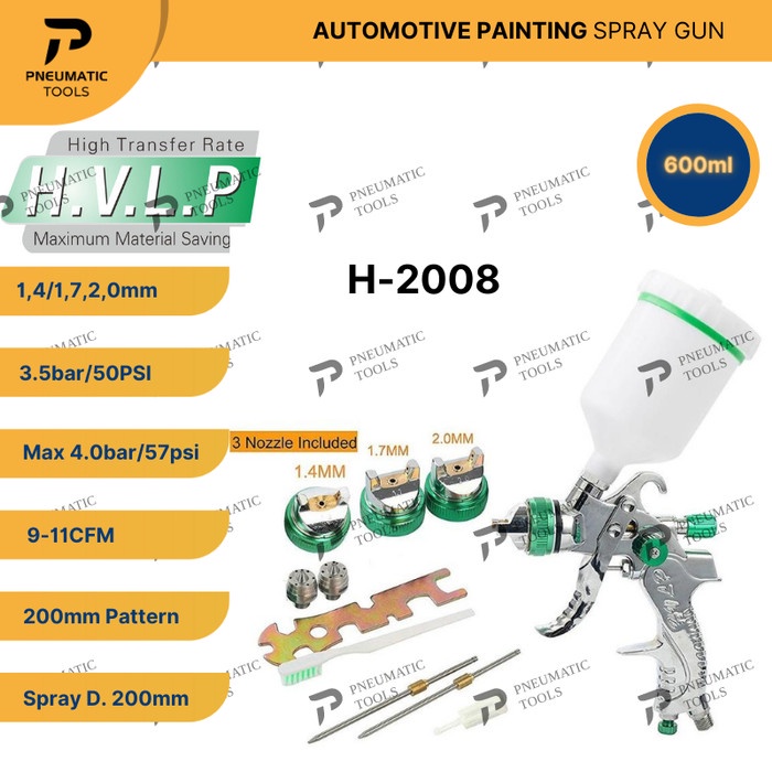 Spray Spray Gun H2008 Hvlp - Automotive Painting Spray Gun H-2008