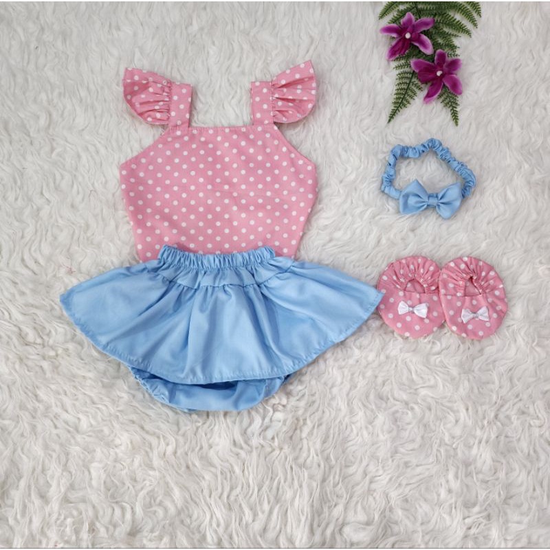 Baju bayi perempuan Set Celana Jumper komplit