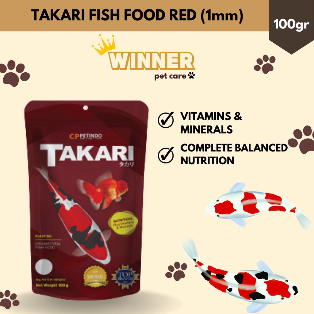 Takari Fish Food Makanan Ikan Red 100gr - 1mm