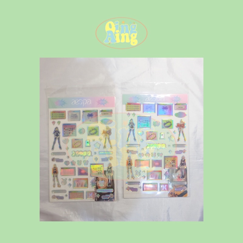 (READY STOCK) AESPA BLACK MAMBA EPOXY STICKER KARINA NINGNING