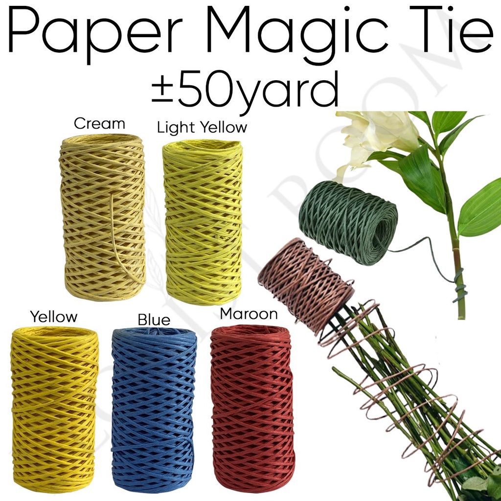 

Paper Magic Tie ±50 yard - Tali Pengikat Floral - Floral Wired Rope - FLorist