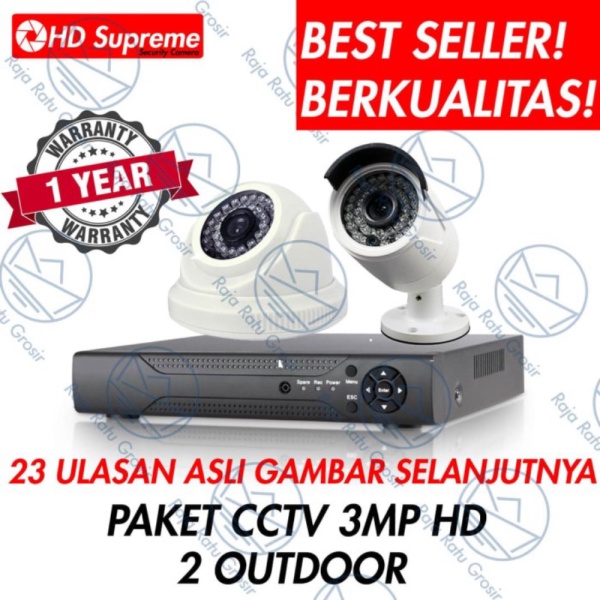 Promo KAMERA HD CCTV Limited OUTDOOR 4 CHANNEL 2 KOMPLIT PAKET 2