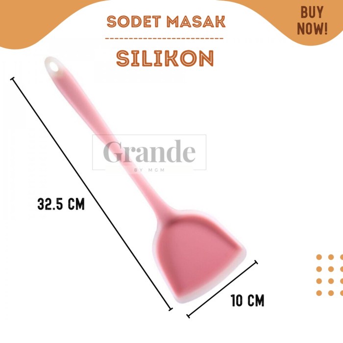 SODET silikon 33cm Silicone Sutil warna 13inch Tahan Panas utk teflon