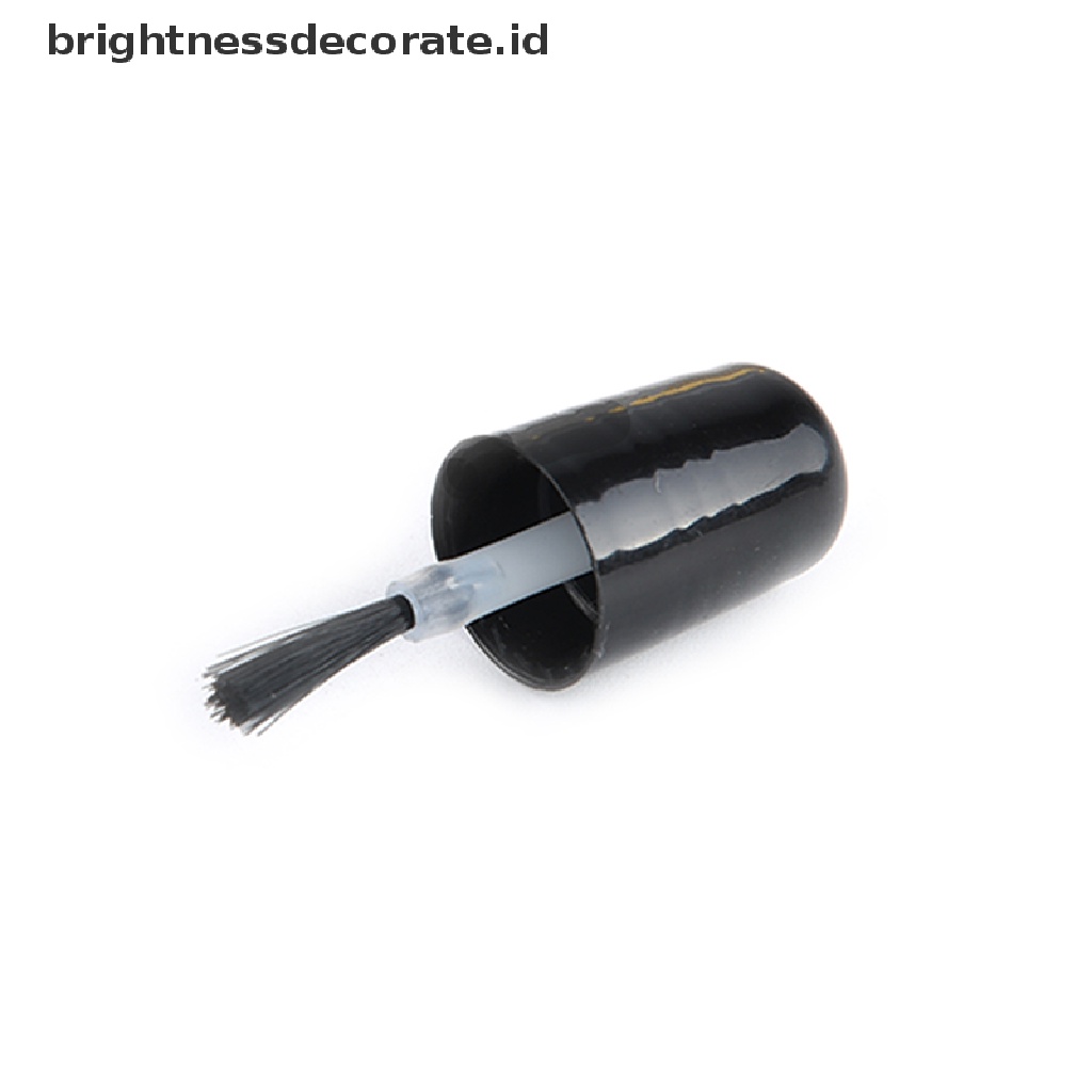 [Birth] 2ml/3ml Wadah Penyimpanan Botol Kaca Bening Kutek Kosong Dengan Tutup Hitam [ID]