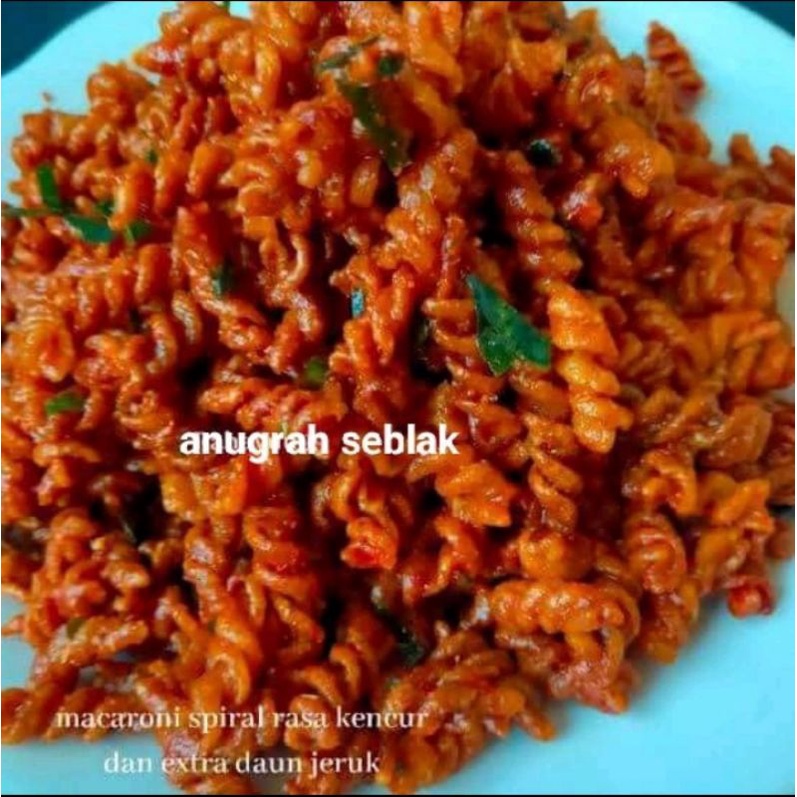 

makaroni spiral pedas daun jeruk/makaroni sepiral/makaroni keriting