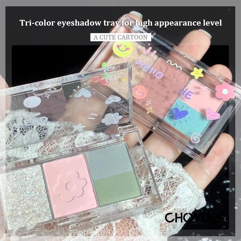 【COD】Eyeshadow Pallette Portable 2 Warna  Matte Glitter Nude Look Korea Tahan Lama Pigmented Mata Eyeshadow Pallette KombinasiCH