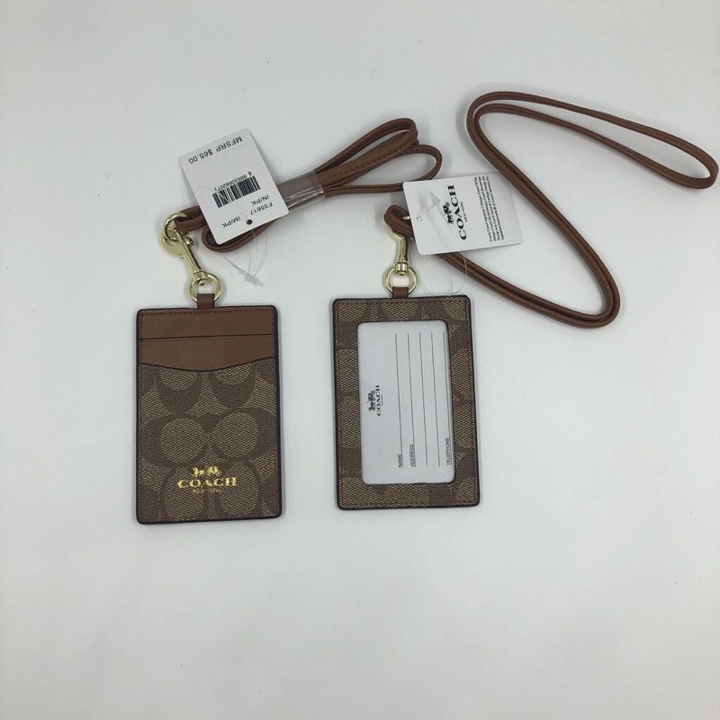 Original Coach F65573 Lanyard / ID Crad Holder