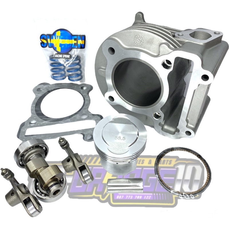 BLOK SEHER BORING PAKET BOREUP MIO NOUVO PISTON 58,5 155 CC SET NOKEN AS RACING PER KLEP RACING