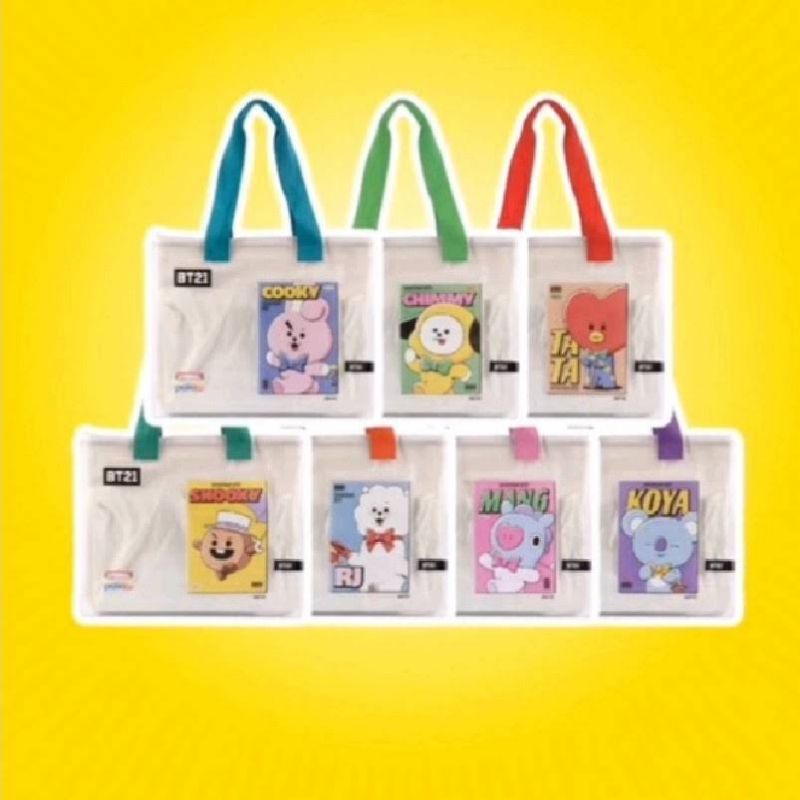 totebag tas jinjing bts bt21 x indomaret ori