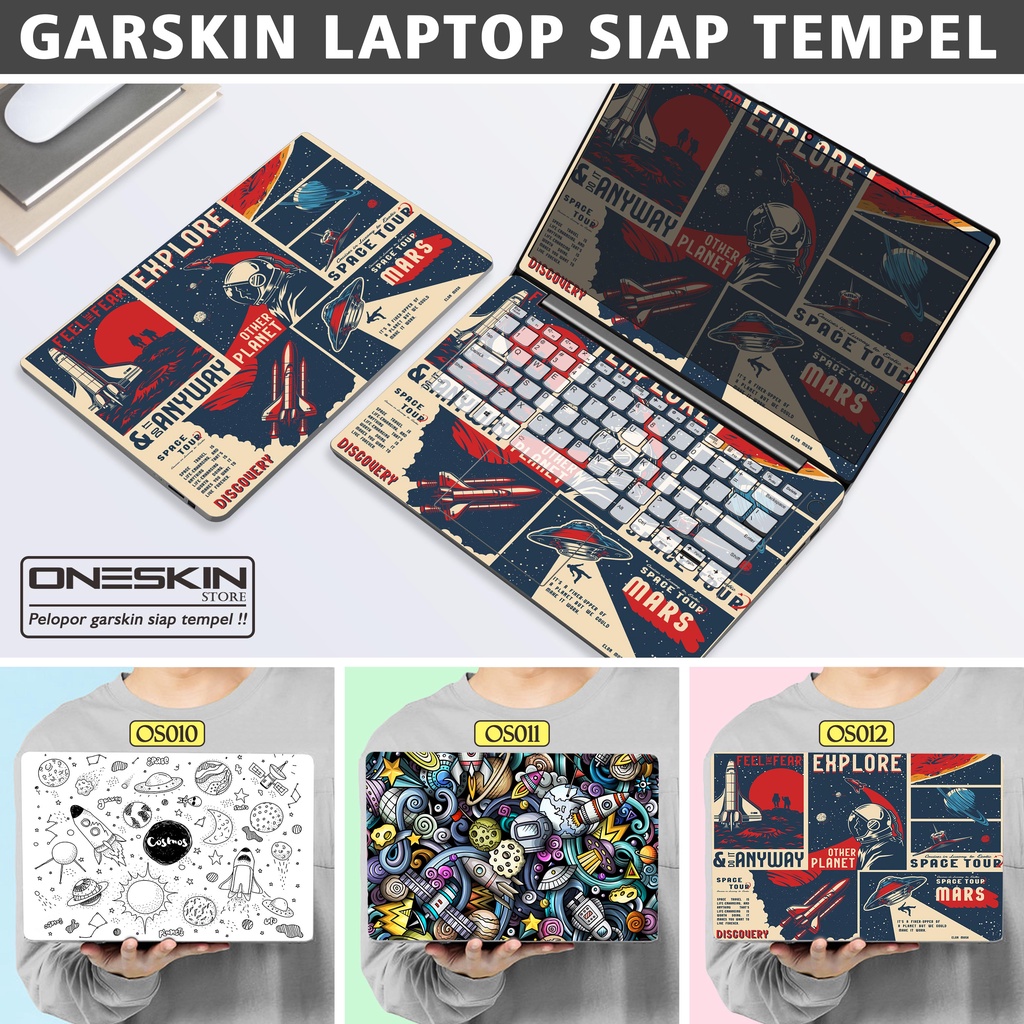 Garskin Sticker Laptop Protector Macbook Full Body Bottom Bezel Palmrest Skin Bomb Sticker Space