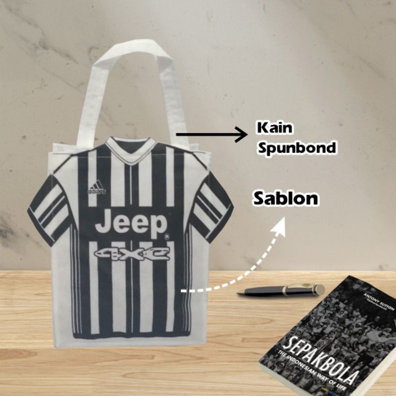 TAS SOUVENIR JUVENTUS ULANG TAHUN SABLON NAMA ANAK
