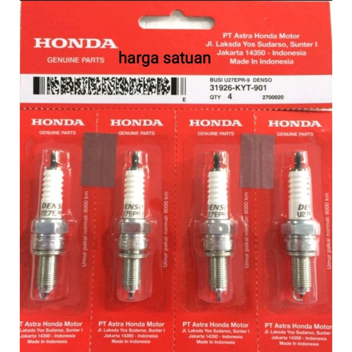 Busi U27EPR-9 Denso BeAT Scoopy Spacy Vario CB 150R Verza Megapro All Motor Matic All Motor Sport 31