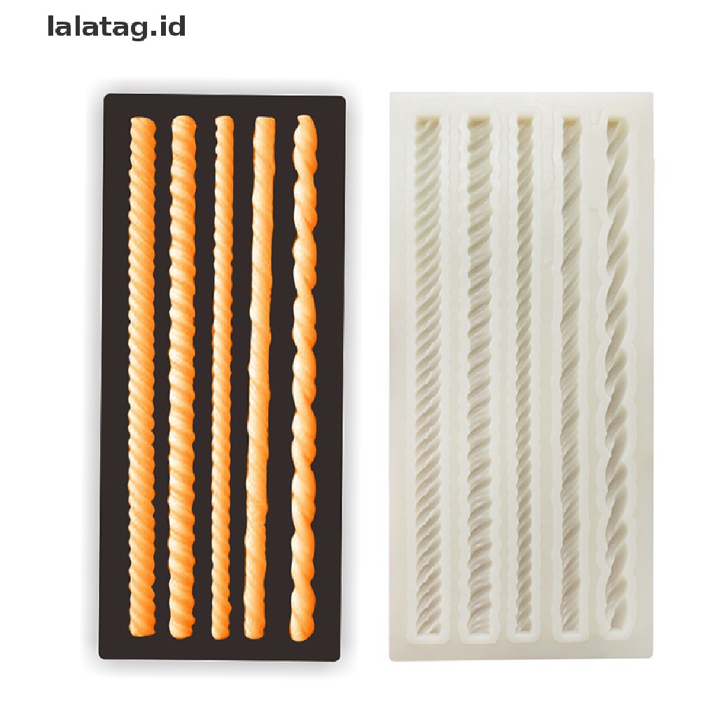 [lalatag] Cetakan Silikon Tali Kepang Lima Dapur DIY Dessert Fondant Kue Cetakan Coklat [ID]