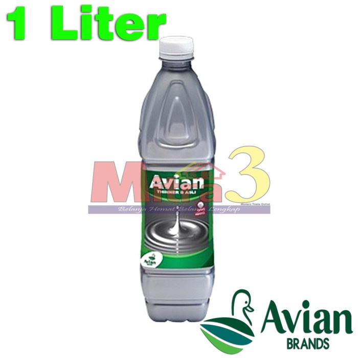 Buruan beli] AVIAN Thinner B Asli 1L / Tinner Tener Pengencer Cat Synthetic 1 Liter