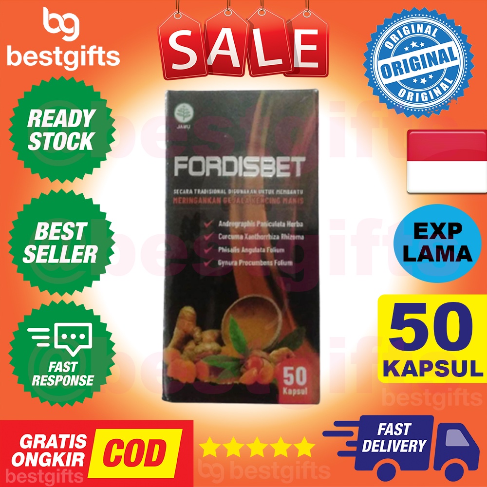 FORDISBET FOR DIS BET UNTUK KENCING MANIS DAN DIABETES 50 KAPSUL