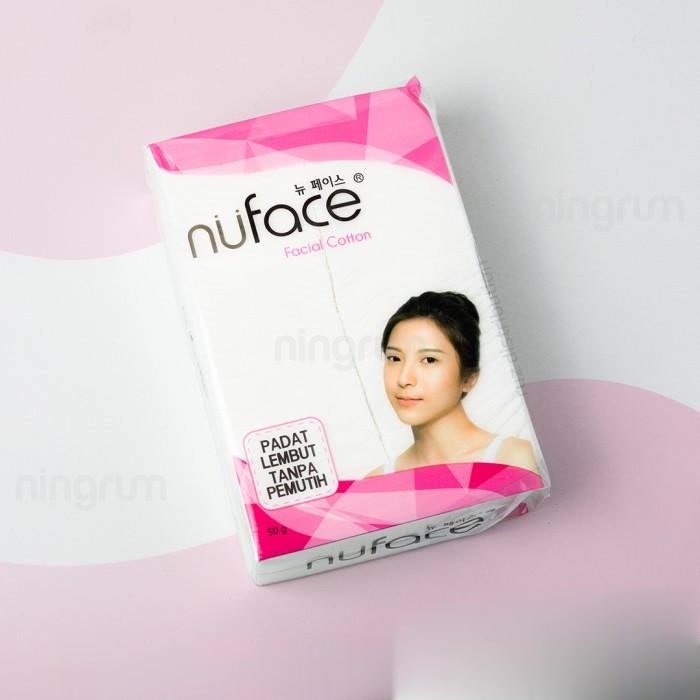 Ningrum - Nuface Facial Cotton 30gr &amp; 50g | Kapas Kecantikan Pembersih Wajah Perawatan Muka Padat Lembut Original BPOM - 8502