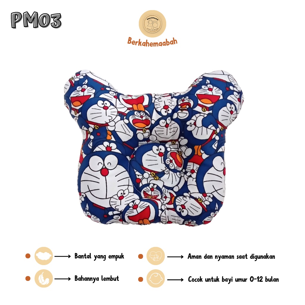 (DORAEMON) Bantal Bayi Anti Peyang Mickey Series | Bantal Bayi | Flat Head Prevention Pillow | Bantal Mickey Series