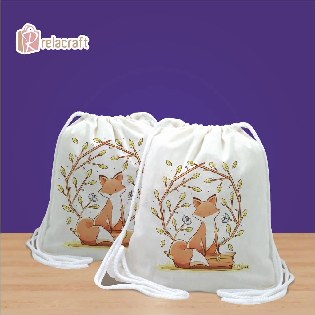 TAS GENDONG BLACU/TEMA MUSANG/DRAWSTRING ANAK