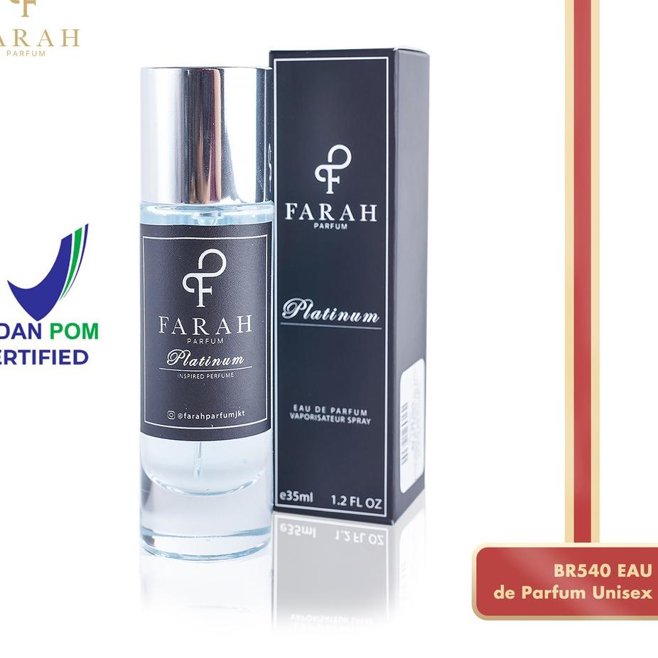 Termurah ⭐ Farah Parfum BR540 Eau De Parfum Unisex - Platinum - Parfum Wanita & Pria