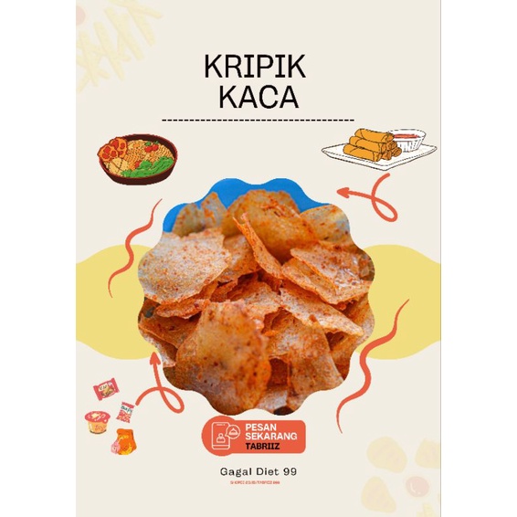 

❤️TABRIIZ❤️ KERIPIK KACA PEDAS 2KG