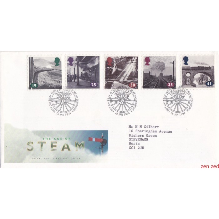 

A758 Prangko Inggris FDC 1994 Age of Steam 1 Pcs