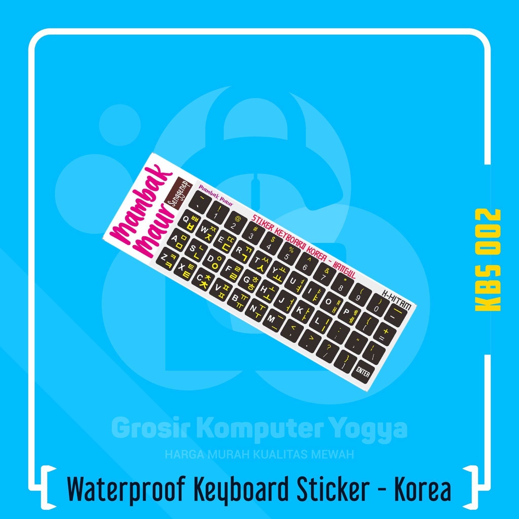 Laptop Notebook Waterproof Keyboard Sticker Stiker Korea Hangul