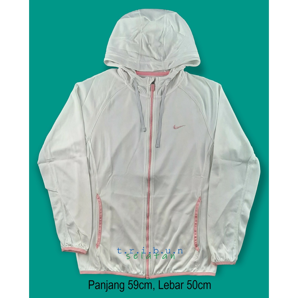 NIKE Sweater Hoodie Tracktop Jaket Putih