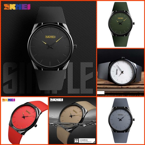 Jam Tangan Pria / SKMEI 1601 soft Band Analog Watches / Jam Tangan Analog Skmei original