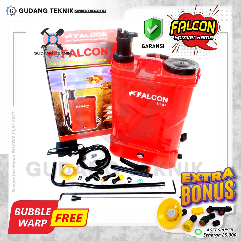 Sprayer Hama Elektrik 13.8L FALCON / Alat Semprot Semprotan Obat Hama Elektrik 13,8 Liter Manual Elektrik FALCON