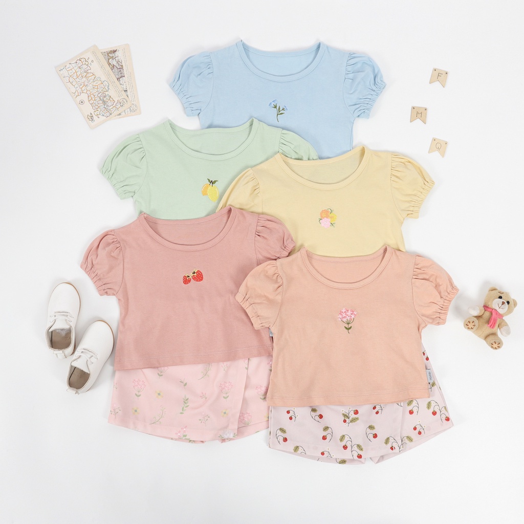 Baju Bayi Setelan Pendek Anak Perempuan Mooi Alena Skort Set 1-5 Tahun