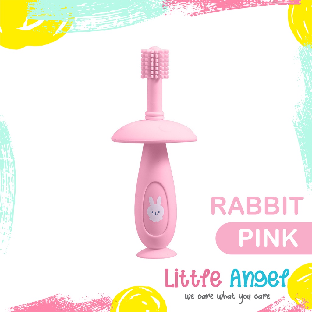 SIKAT GIGI BAYI 360 SILIKON Sikat Gigi Training Anak Sikat Jari Pembersih Lidah Gusi Mulut Teether Gigitan Silicone Toothbrush