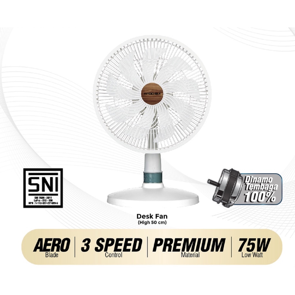 MITOCHIBA Kipas Angin Aero Series 1222 FF (DESK FAN) Garansi Resmi