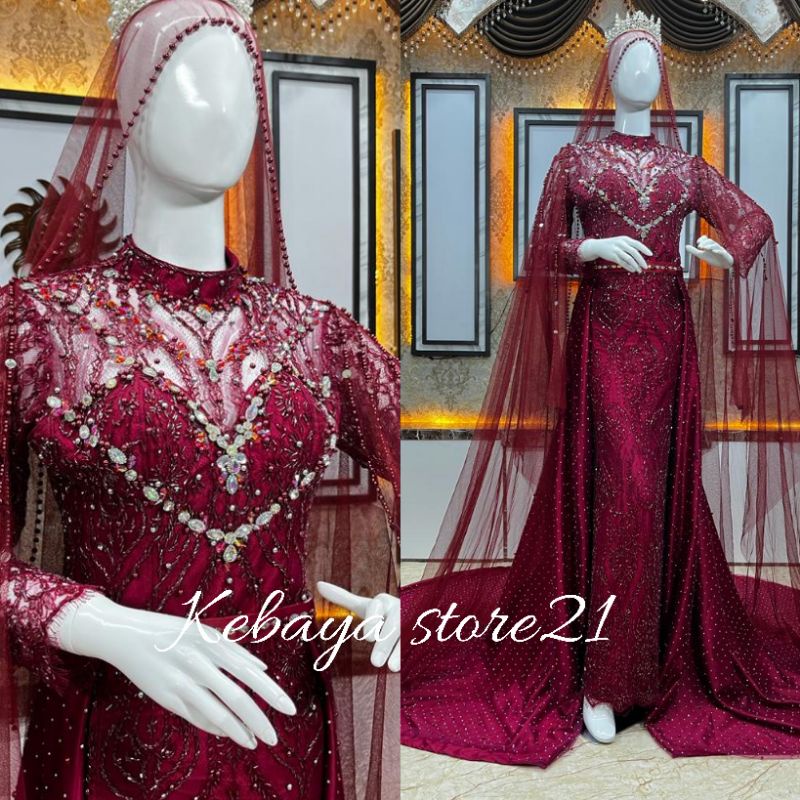 GAUN PENGANTEN DUYUNG /GAUN 3D | GAUN PENGANTIN MUSLIMAH | GAUN BARBY/WEDING DRESS