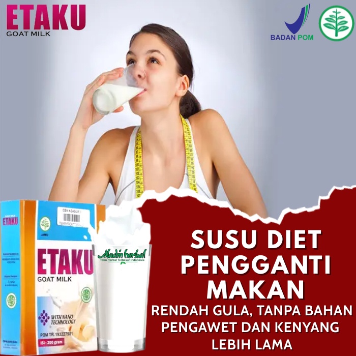 

Susu Diet Pengganti Makan 100% Alami - Pelangsing Penurun Berat Badan - Protein dan Kalsium Tinggi - ETAKU GOAT MILK
