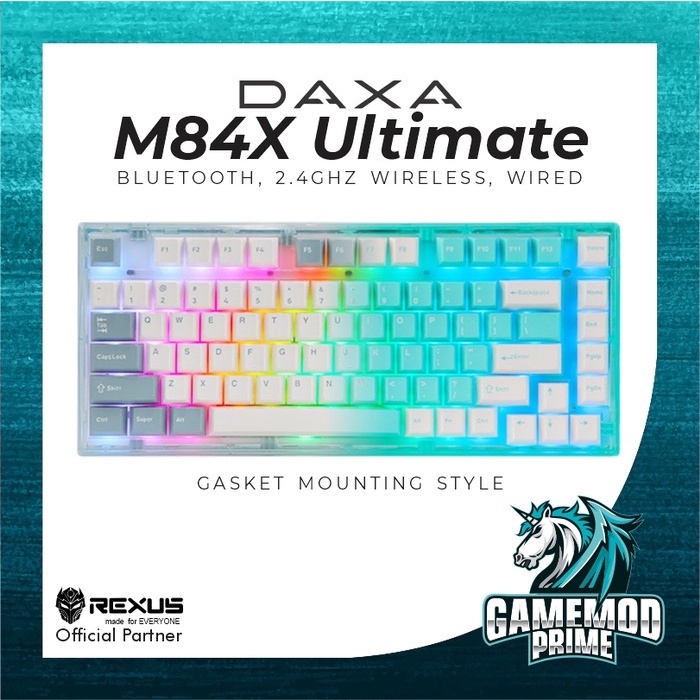 Keyboard Gaming Mechanical Rexus Daxa M84X Ultimate Hotswap Wireless