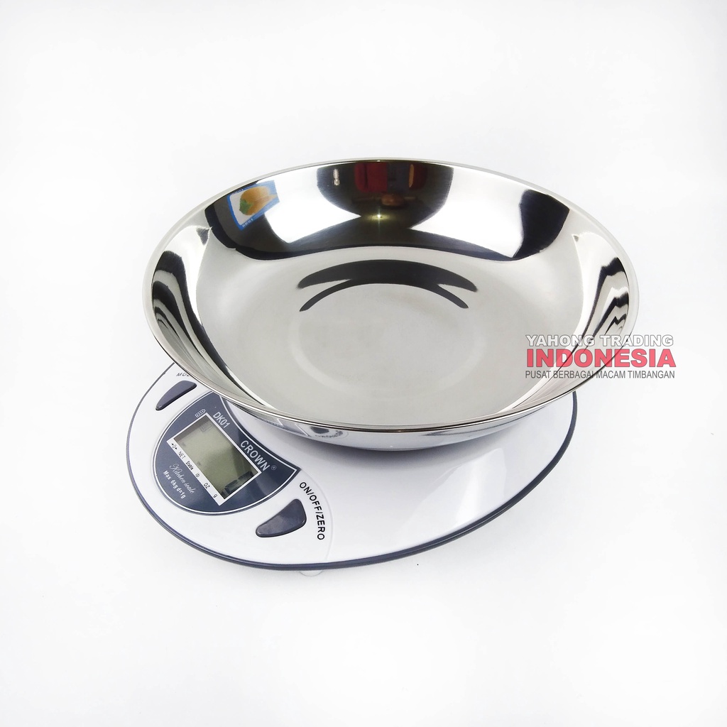 Timbangan Dapur Digital Crown Timbangan Mangkok Kue Bumbu 6kg 1g